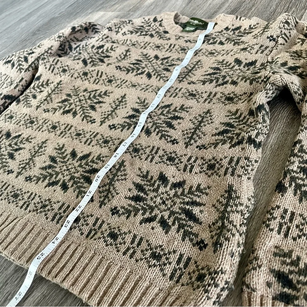 Vtg Eddie Bauer Wool Blend Chunky Fair Isle Knit Sweater Made Japan Men Large - Picture 5 of 5